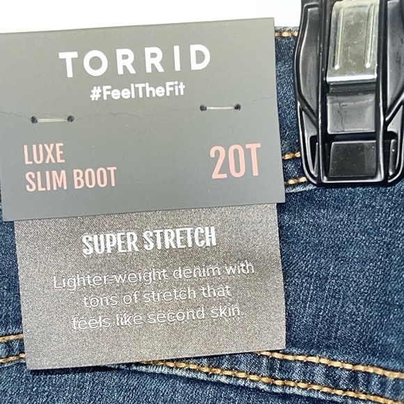 NWT Torrid luxe slim bootcut, mid rise super stretch jeans. Size 20 Tall. - Picture 8 of 8